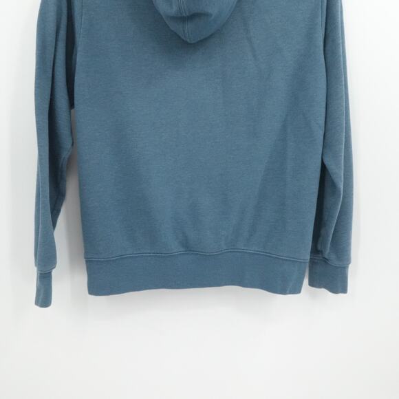 The‎ North Face Sweater Mens Medium Blue Logo Spell Out Hoodie Pocket Outdoor - Picture 11 of 11
